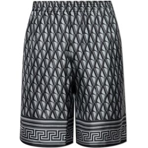 Versace, Heren, Korte broeken, Grijs, Maat: XL Zijde,
