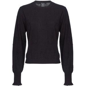 Pinko, Dames, Truien, Zwart, Maat: S Kasjmier,