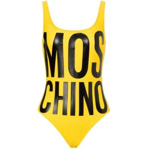 Moschino, Dames, Badkleding, Geel, Maat: L Poliester,