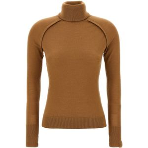Victoria Beckham, Dames, Truien, Beige, Maat: L Wol,