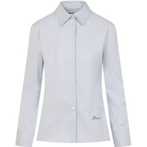 Jacquemus, Dames, Blouses & Shirts, Grijs, Maat: 2XS Katoen,