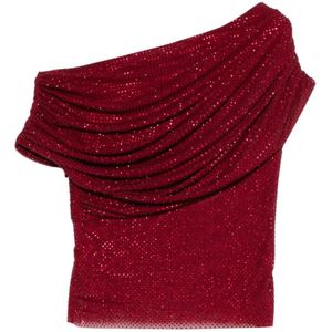 Self Portrait, Dames, Blouses & Shirts, Rood, Maat: 2XS