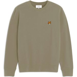 Maison Kitsuné, Heren, Sweatshirts & Hoodies, Groen, Maat: M Fleece,