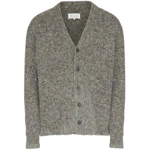 Maison Margiela, Dames, Truien, Grijs, Maat: S Wol,