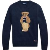 Gebreide pullover van een mix van linnen en katoen met ronde hals