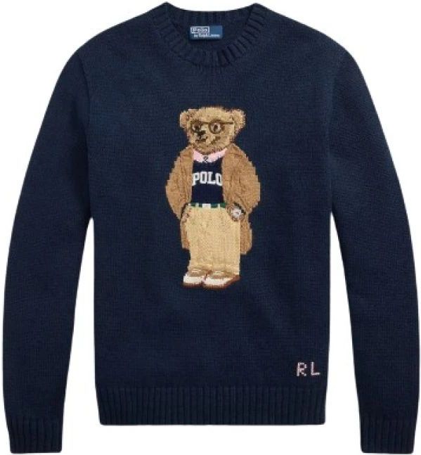 Gebreide pullover van een mix van linnen en katoen met ronde hals