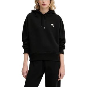 Karl Lagerfeld, Dames, Sweatshirts & Hoodies, Zwart, Maat: S