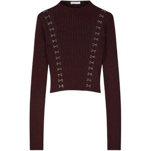 Patrizia Pepe, Dames, Truien, Paars, Maat: S Viscose,