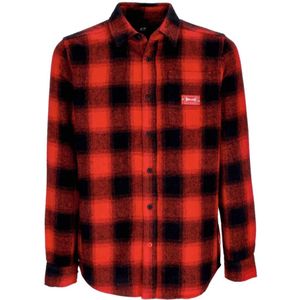 Etnies, Heren, Overhemden, Rood, Maat: L Flanel,
