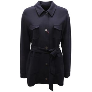 Max Mara, Dames, Jassen, Blauw, Maat: S Wol,