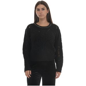 Liu Jo, Dames, Truien, Zwart, Maat: S Wol,