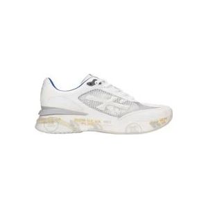 Premiata Moerun Mesh Sneakers Wit Blauw Interieur , White , Dames , Maat: 41 EU