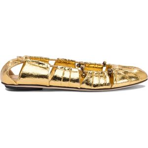 Chloé - Gouden Ballerina Schoenen - Geel - Dames - Leer