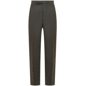 Thom Browne, Heren, Broeken, Groen, Maat: M Wol,