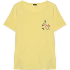 Fiorella Rubino, Dames, Tops, Geel, Maat: XS Katoen,