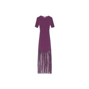 Ganni Maxi Jurken , Purple , Dames , Maat: XS