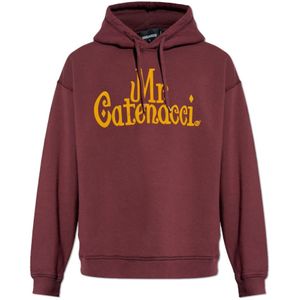 Dsquared2, Heren, Sweatshirts & Hoodies, Rood, Maat: L Katoen,
