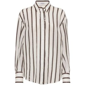Brunello Cucinelli, Dames, Blouses & Shirts, Wit, Maat: S