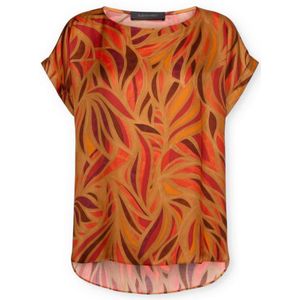 Elena Mirò, Dames, Blouses & Shirts, Veelkleurig, Maat: L Satijn,