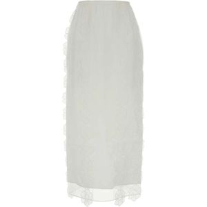 Cecilie Bahnsen, Dames, Rokken, Wit, Maat: XS Leer,
