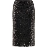 Pinko - Kokerrok - Zwart - Paillet Geborduurde Tule