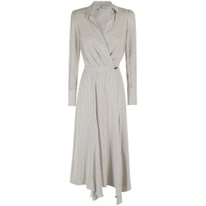 Elisabetta Franchi, Dames, Jurken, Wit, Maat: L Viscose,