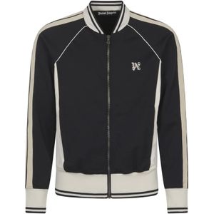 Palm Angels, Heren, Sweatshirts & Hoodies, Zwart, Maat: M Poliester,