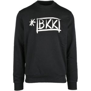Bikkembergs, Heren, Sweatshirts & Hoodies, Zwart, Maat: M Katoen,