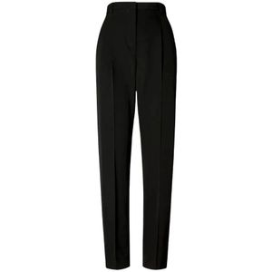 Tory Burch, Dames, Broeken, Zwart, Maat: W29 Wol,