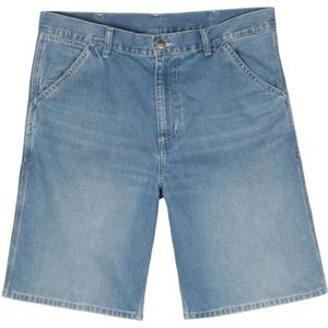 Carhartt Wip, Heren, Korte broeken, Blauw, Maat: W34 Denim,