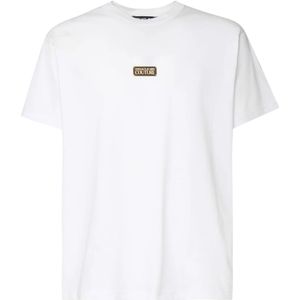 Versace Jeans Couture, Heren, Tops, Wit, Maat: XS Katoen,