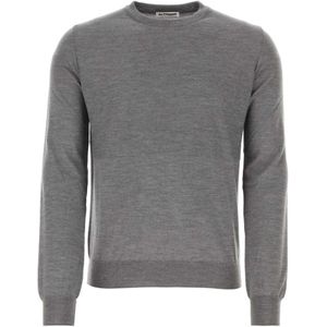 Jil Sander, Heren, Truien, Grijs, Maat: S Wol,