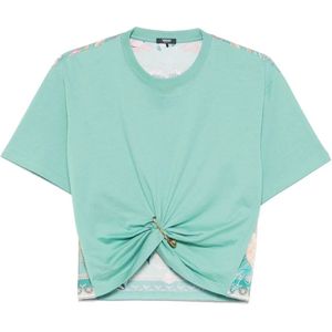Versace, Dames, Tops, Groen, Maat: M Katoen,