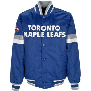 Starter, Heren, Jassen, Blauw, Maat: XL Satijn,