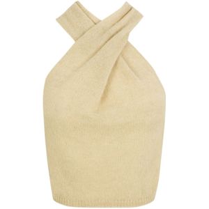 Cortana, Dames, Tops, Beige, Maat: 2XS Zijde,