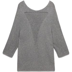Oltre, Dames, Truien, Grijs, Maat: S/M Viscose,