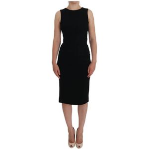 Dolce & Gabbana - Jurk - Zwart - Mouwloos - Bodycon Silhouet