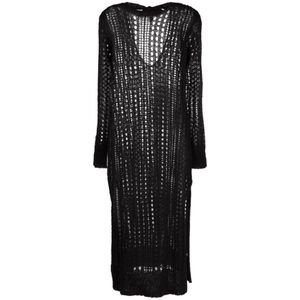 Ganni, Dames, Jurken, Blauw, Maat: XS Mohair,