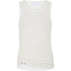 Rabanne, Dames, Tops, Wit, Maat: S