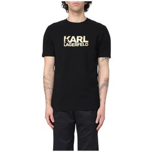 Karl Lagerfeld, Heren, Tops, Zwart, Maat: L