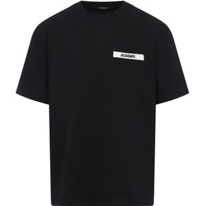 Jacquemus, Heren, Tops, Zwart, Maat: 2XL Katoen,