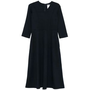 Max Mara, Dames, Jurken, Blauw, Maat: S Katoen,