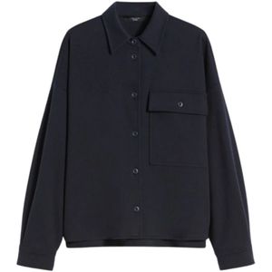 Weekend Max Mara, Dames, Blouses & Shirts, Blauw, Maat: S Jersey,
