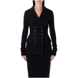 Dolce & Gabbana, Dames, Jassen, Zwart, Maat: M Wol,