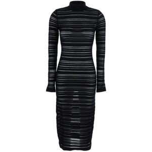 Federica Tosi, Dames, Jurken, Zwart, Maat: 2XS Viscose,