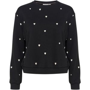 Saint Tropez, Dames, Sweatshirts & Hoodies, Zwart, Maat: M Katoen,