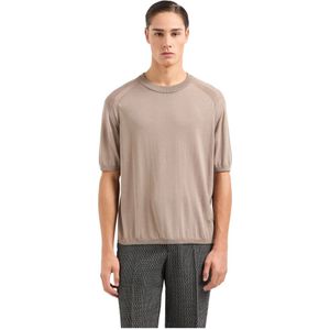 Emporio Armani, Heren, Truien, Bruin, Maat: XL Wol,