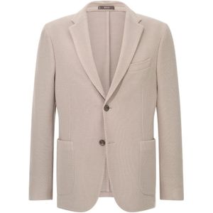 Boggi Milano, Heren, Jassen, Beige, Maat: S Wol,