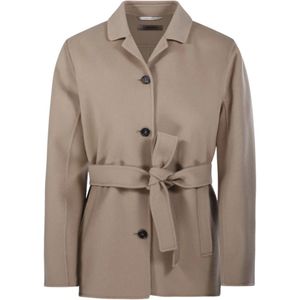 Max Mara, Dames, Jassen, Beige, Maat: S Wol,