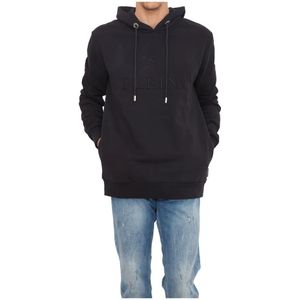 Philipp Plein, Heren, Sweatshirts & Hoodies, Zwart, Maat: M Katoen,